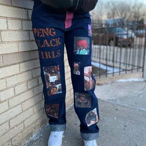 PENG Black Girls Custom Jeans